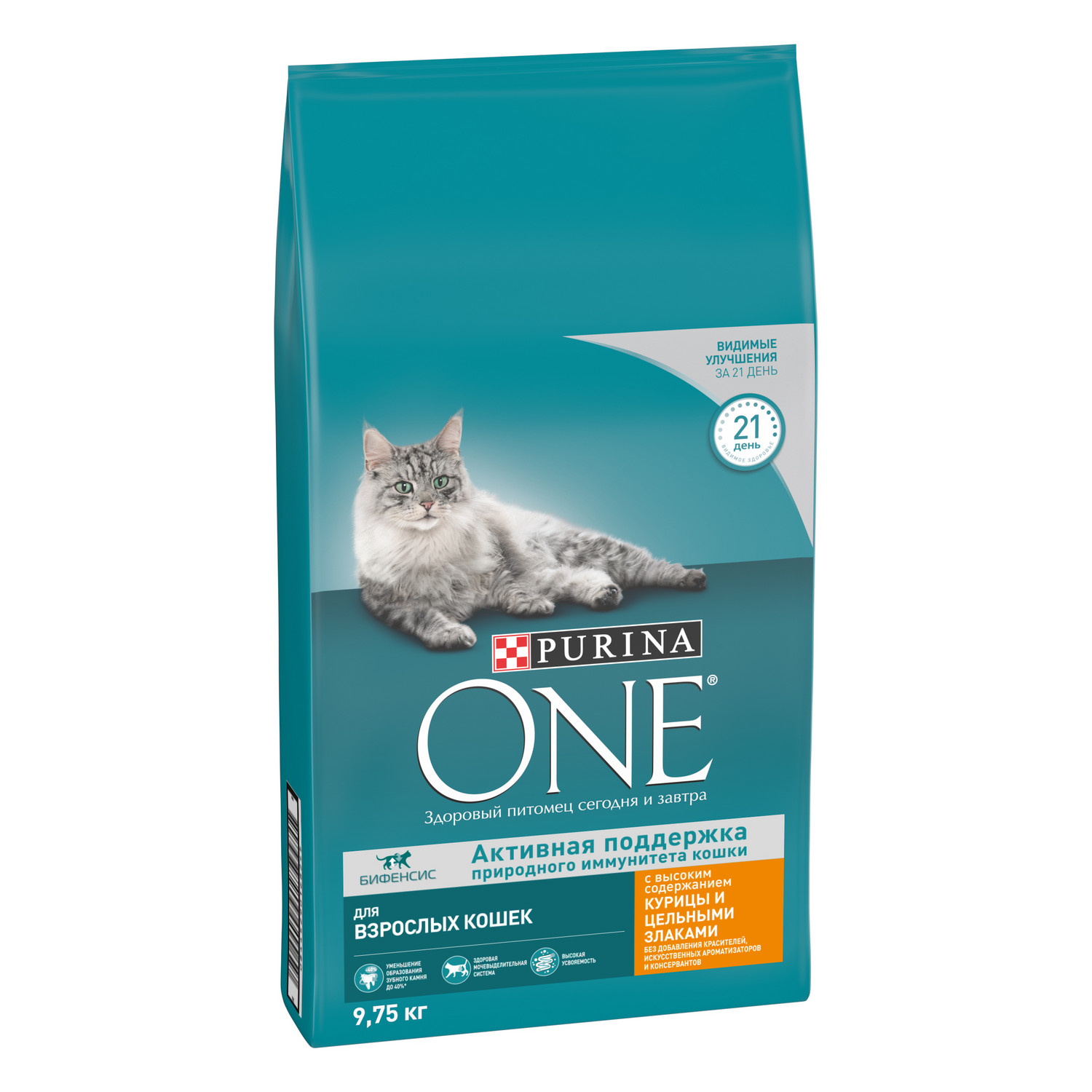 Корм для кошек Purina One 9.75кг с курицей и цельными злаками - фото 4