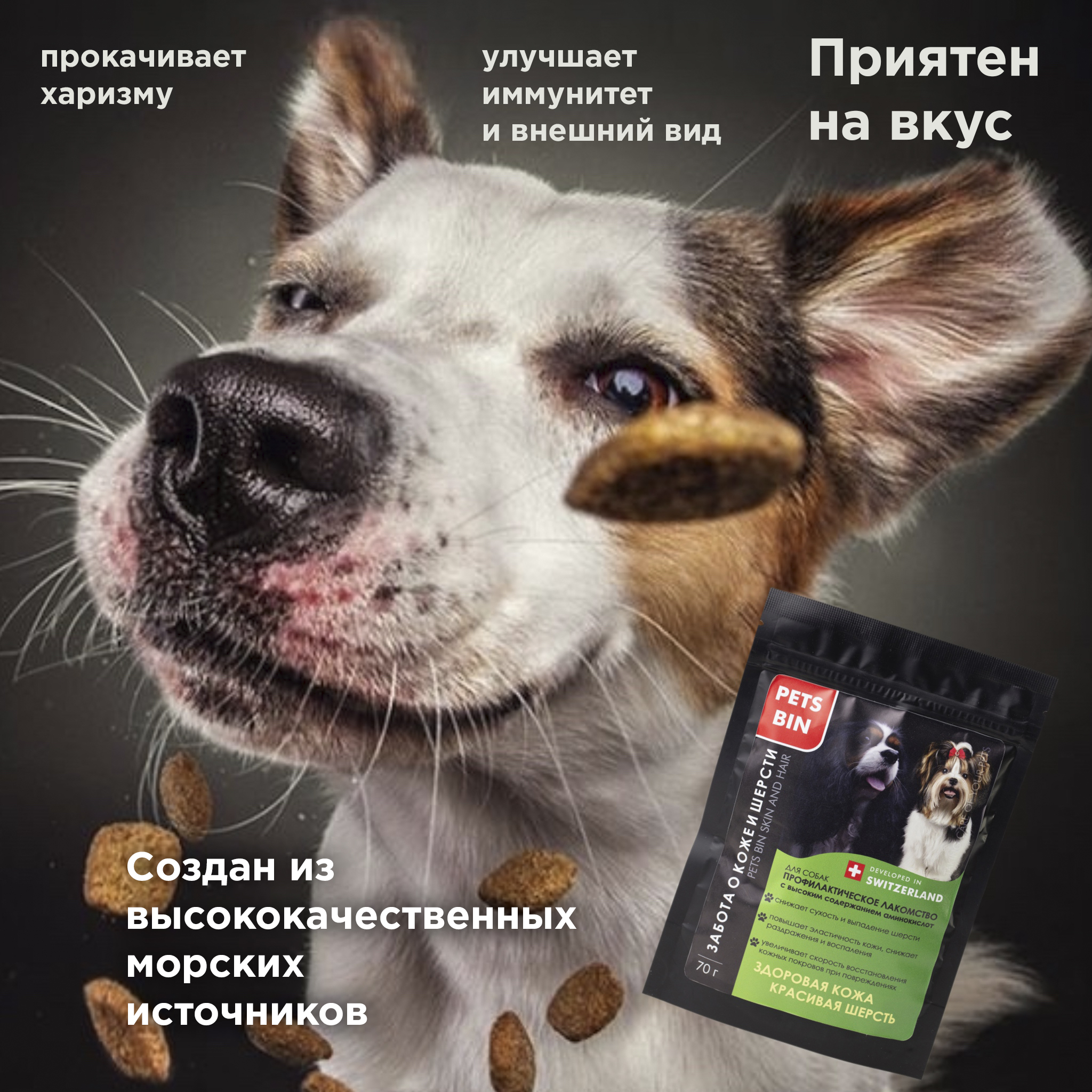 Лакомство для собак PETS BIN 0.07 кг - фото 7