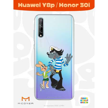 Силиконовый чехол Mcover для смартфона Huawei Y8p Honor 30i Союзмультфильм Прогулка зайца и волка