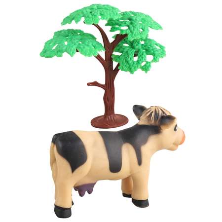 Игровой набор Mioshi Маленькие звери: Коровка 10х6 см дерево