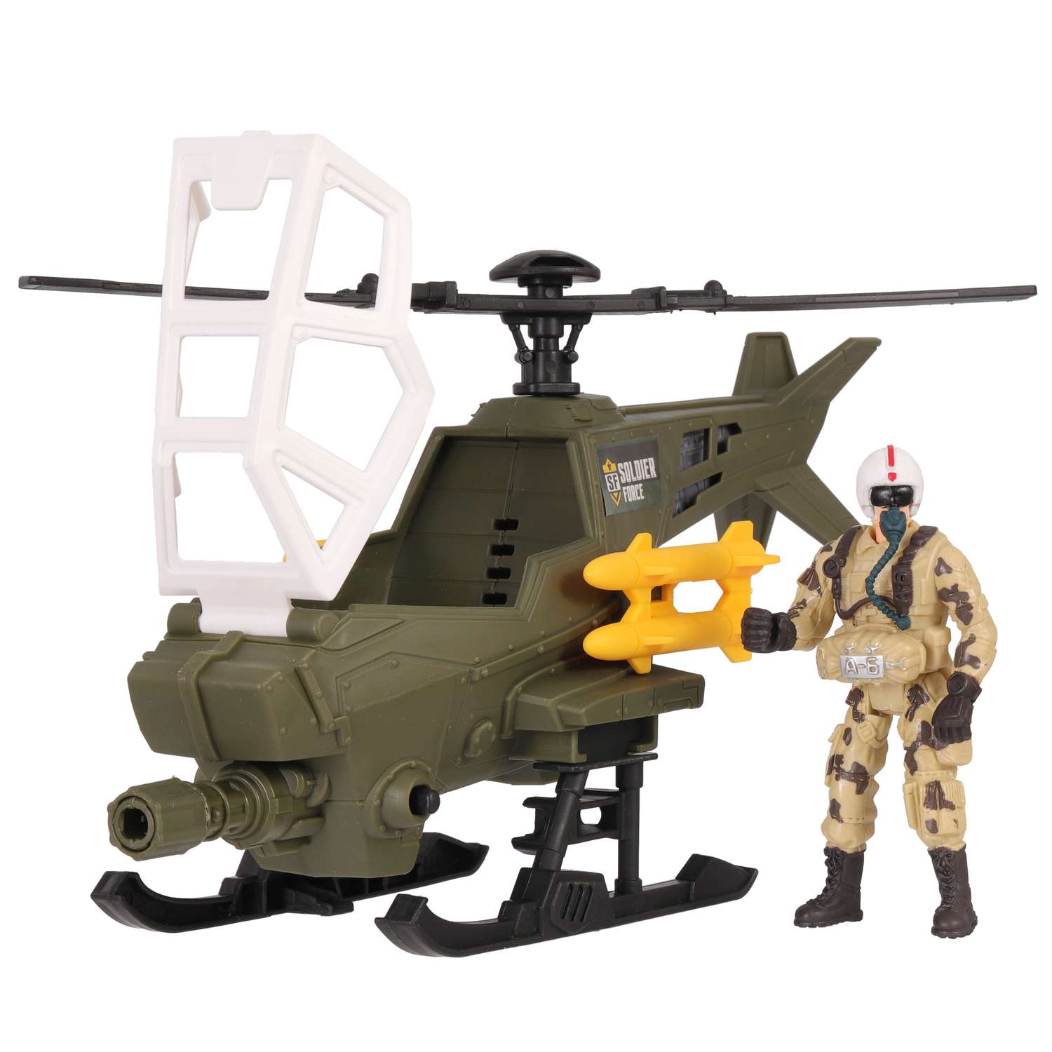 Игровой набор Chap Mei Боевой вертолёт с ракетами и фигуркой пилота - фото 13