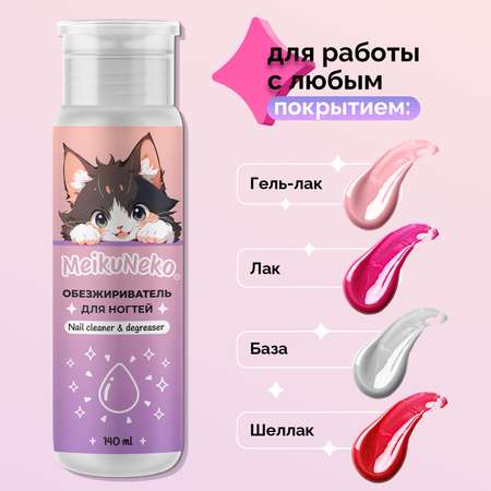 Обезжириватель для ногтей Meikuneko с помпой