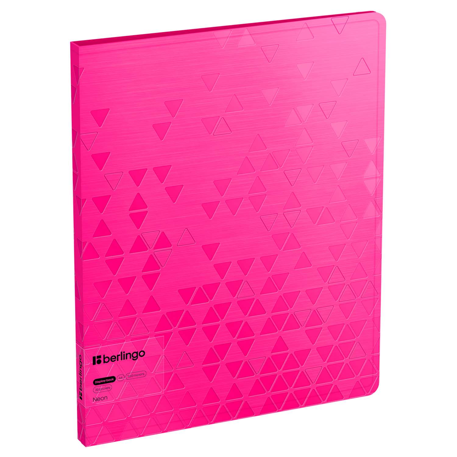 Папка с 20 вкладышами Berlingo Neon розовый неон - фото 1