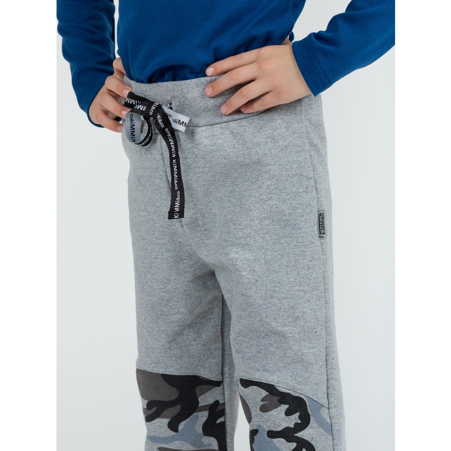 Спортивные штаны KiMMi and Co К-1408443 меланж камуфляж серый - фото 2