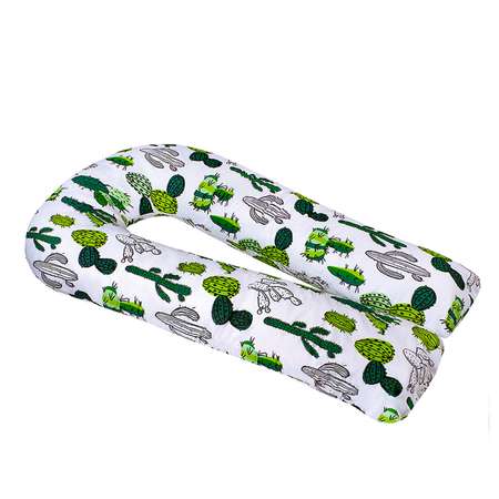 Подушка для беременных AmaroBaby U образная 340х35 Кактусы зелёный