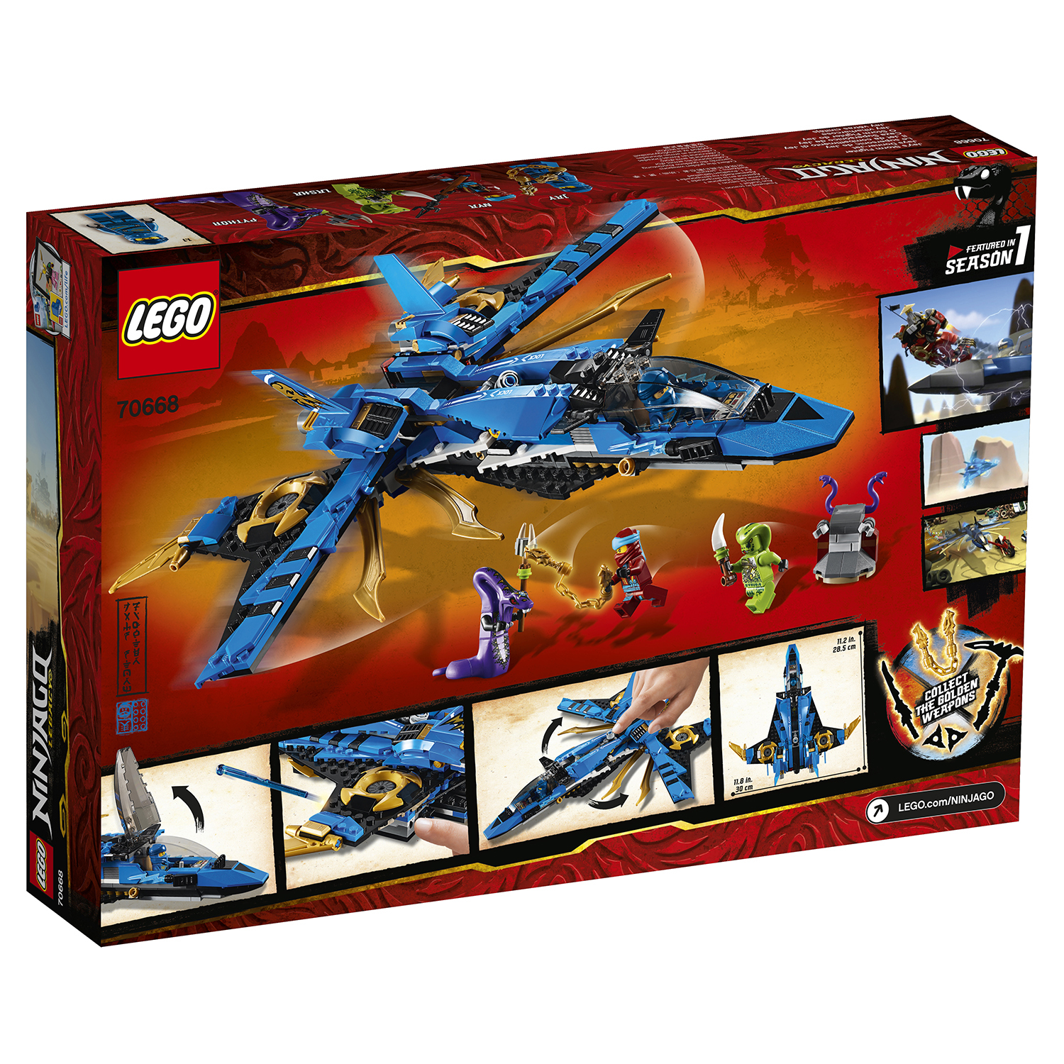 Конструктор LEGO Ninjago Штормовой истребитель Джея 70668 купить по цене  2999 ₽ в интернет-магазине Детский мир