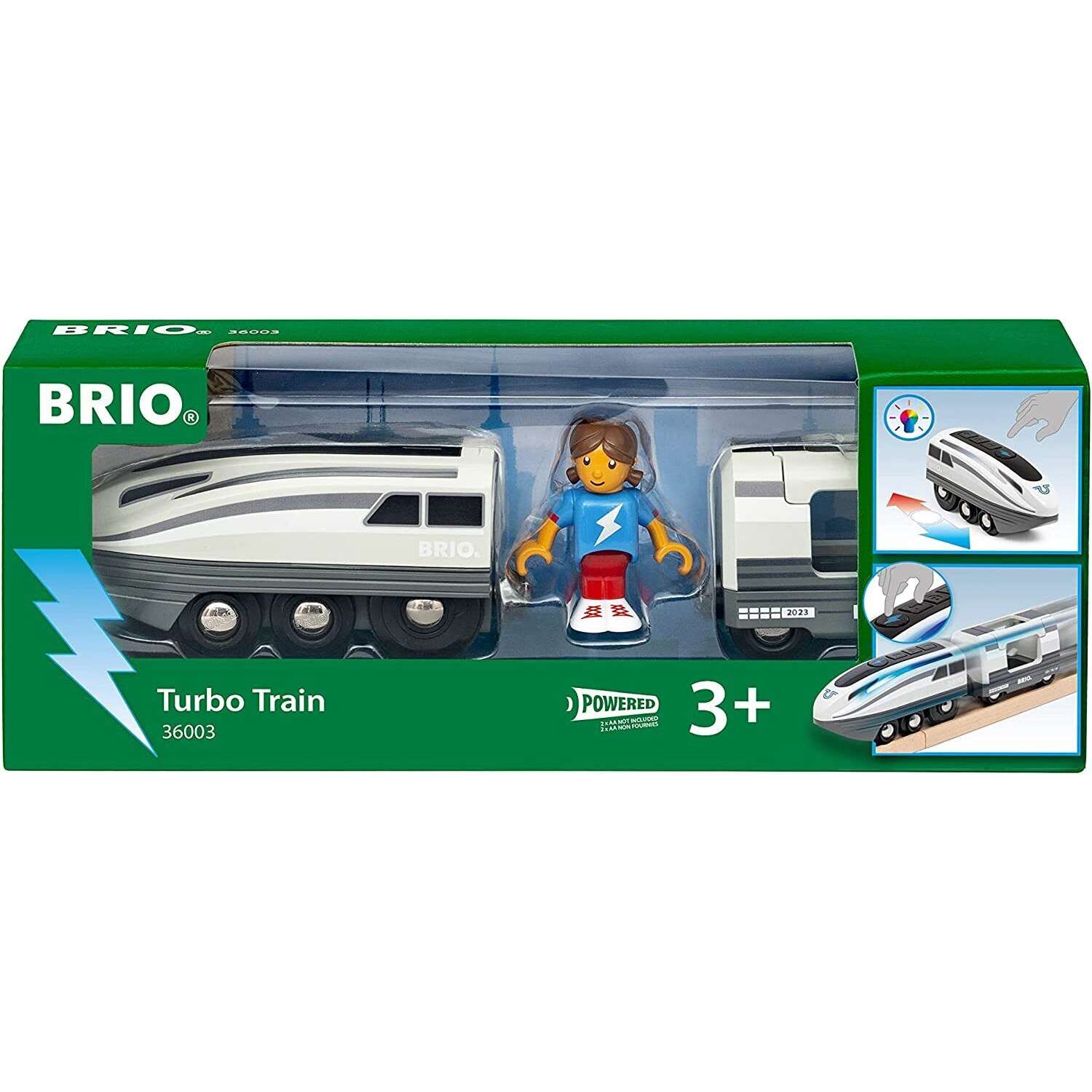Игровой набор BRIO Турбопоезд с функцией движения вперед и назад ускорение. 36003 - фото 2