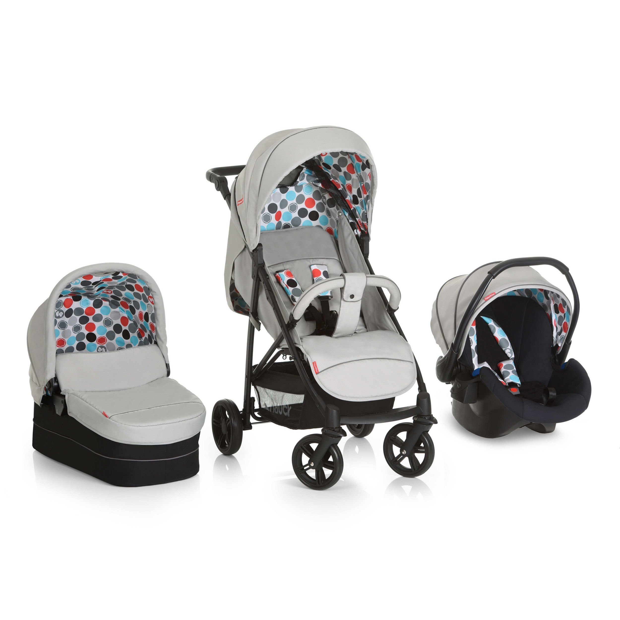 Коляска 3в1 Fisher Price Toronto 4 Trioset Gumball Grey - фото 1