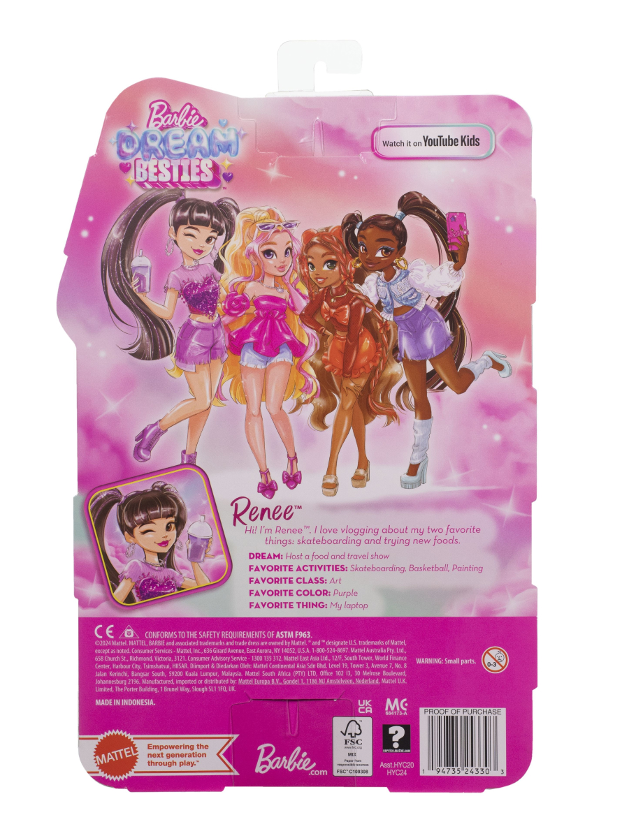 Кукла классическая Barbie Dream Besties HYC24 Рене HYC24 - фото 9