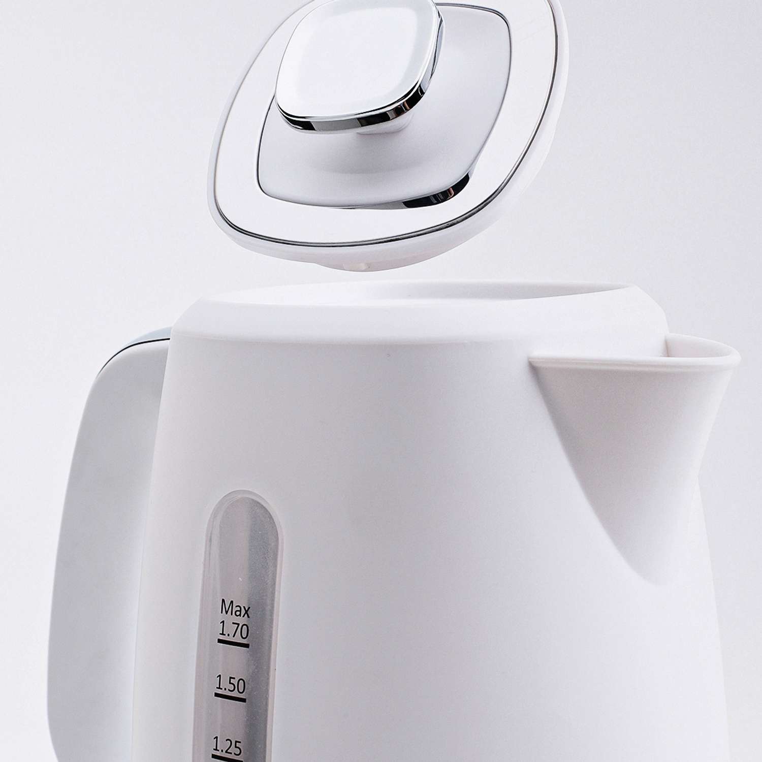 Чайник электрический белй HOTTER 1.7 л с LED-подсветкой и съёмной крышкой - фото 2