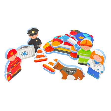 Стикеры для ванной SHARKTOYS Набор игрушек для купания Дорожный патруль
