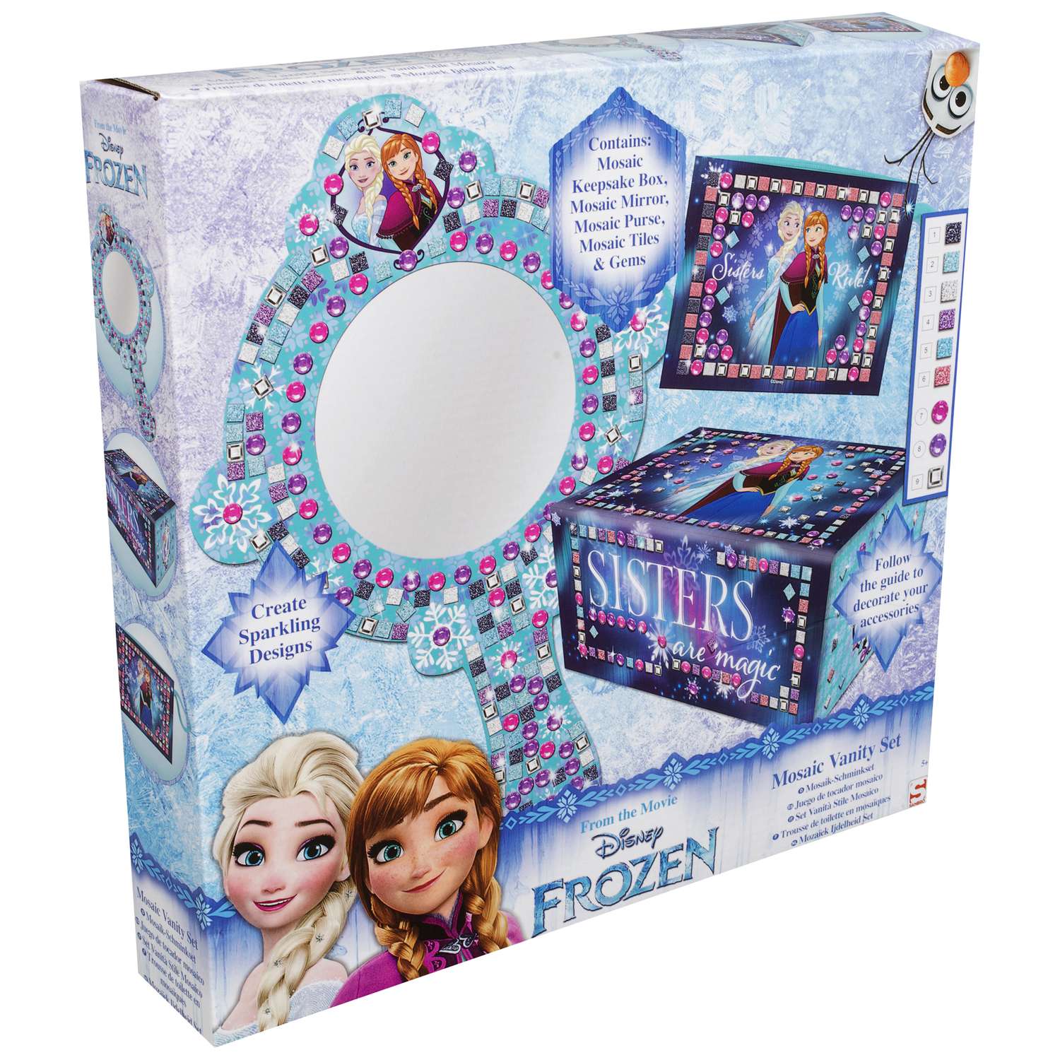 Набор для творчества Sambro Frozen Шкатулка зеркало и кошелек украшенные мозайкой DFR8-2072 - фото 1