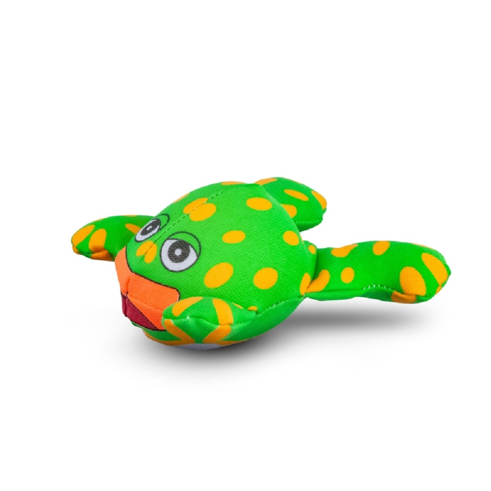 Игрушка для купания YG Sport весёлые животные в пакете-сетке 10 см светло-зеленый - фото 1