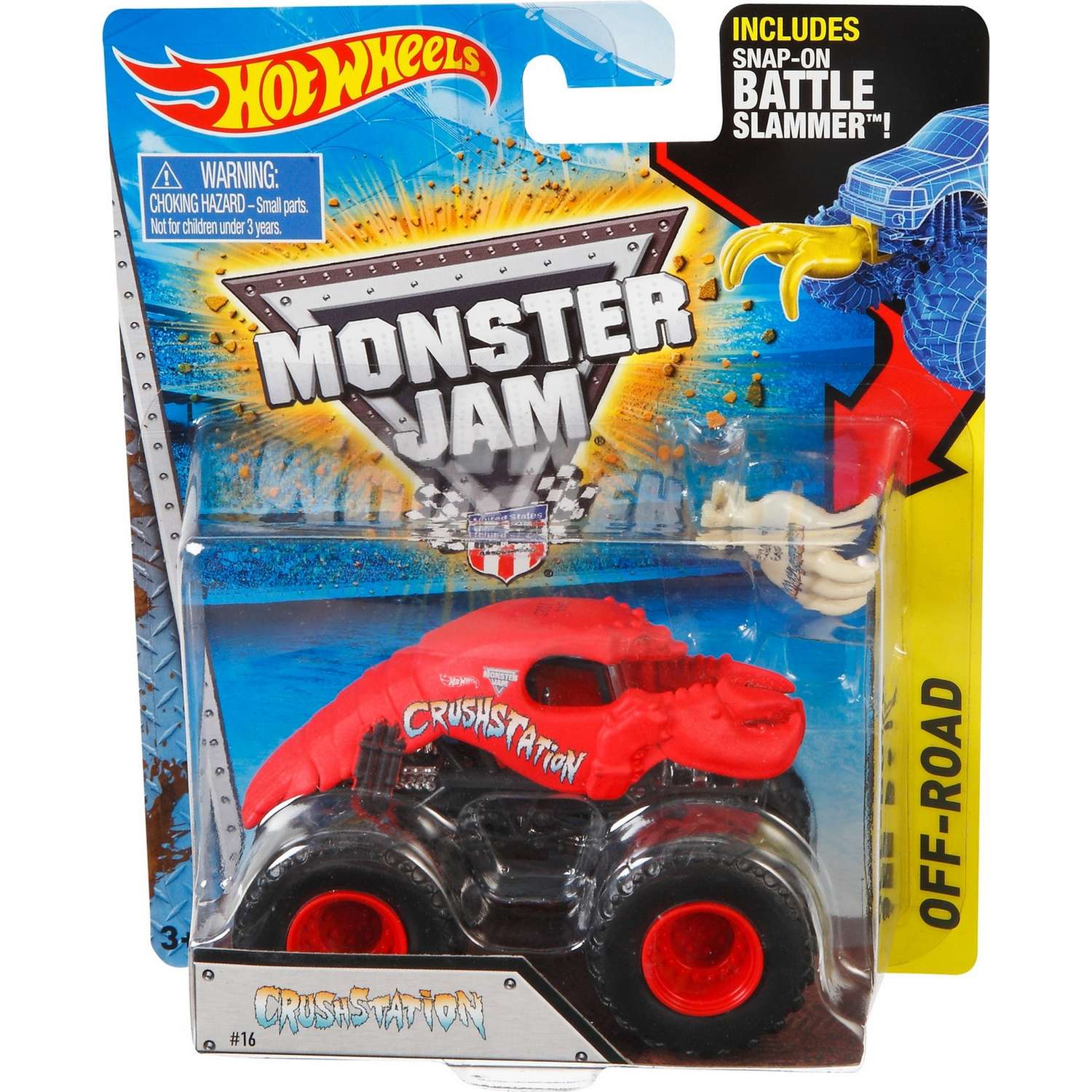 Машина Hot Wheels Monster Jam 1:64 Крашстейшн W4156 21572 - фото 2