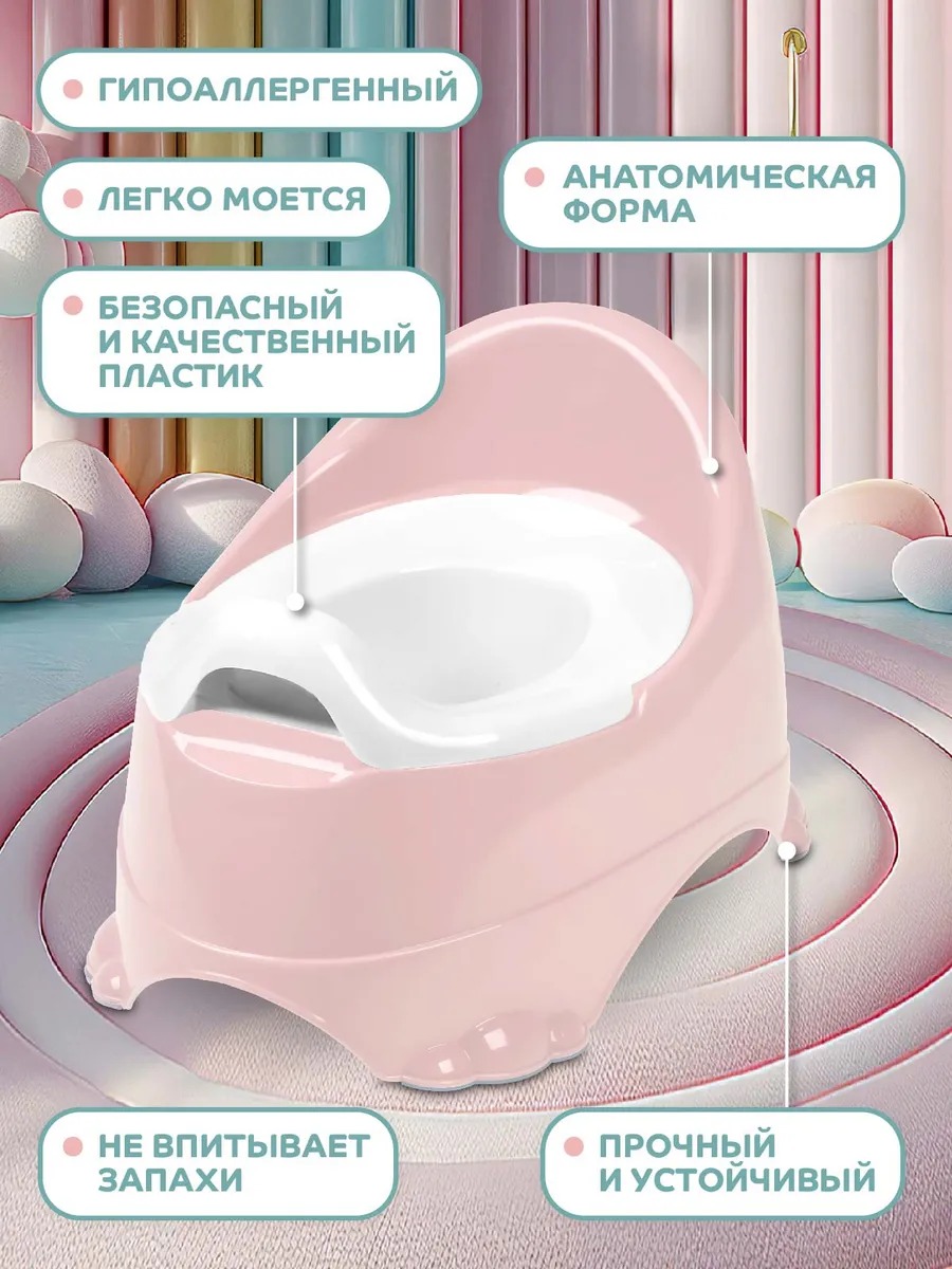 Горшок детский Компания Друзей анатомический с крышкой размер M - фото 2