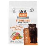 Корм для кошек Brit Care 0.4кг стерилизованных с морской рыбой и индейкой сухой