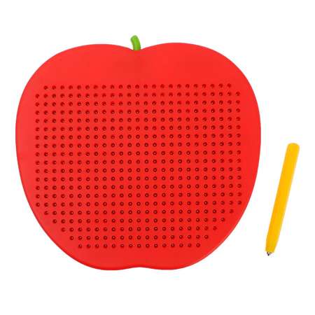 Магнитный планшет Эврики большое яблоко 468 отверстий цвет красный