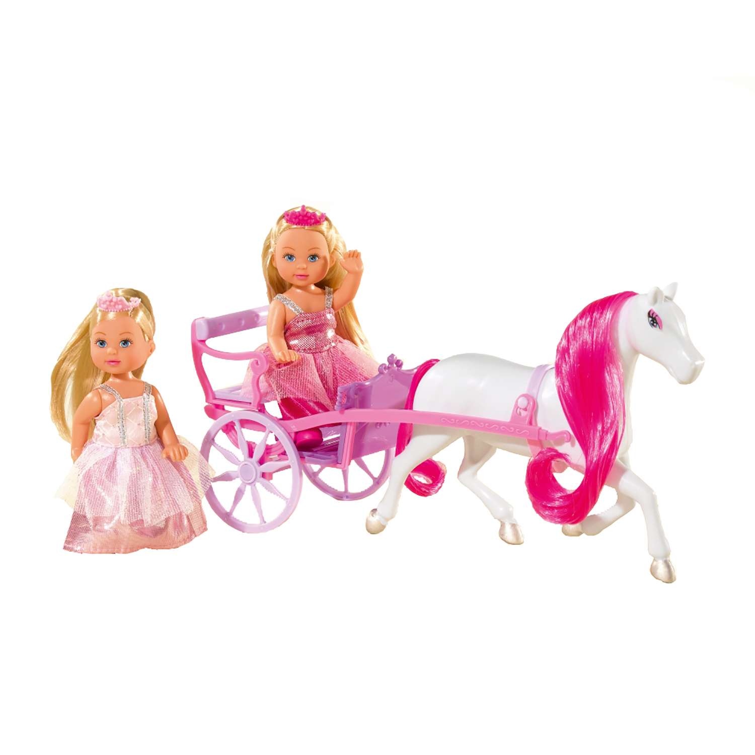 Набор Evi Simba две Еви-принцессы+лошадь+карета 5736646 5736646 - фото 1
