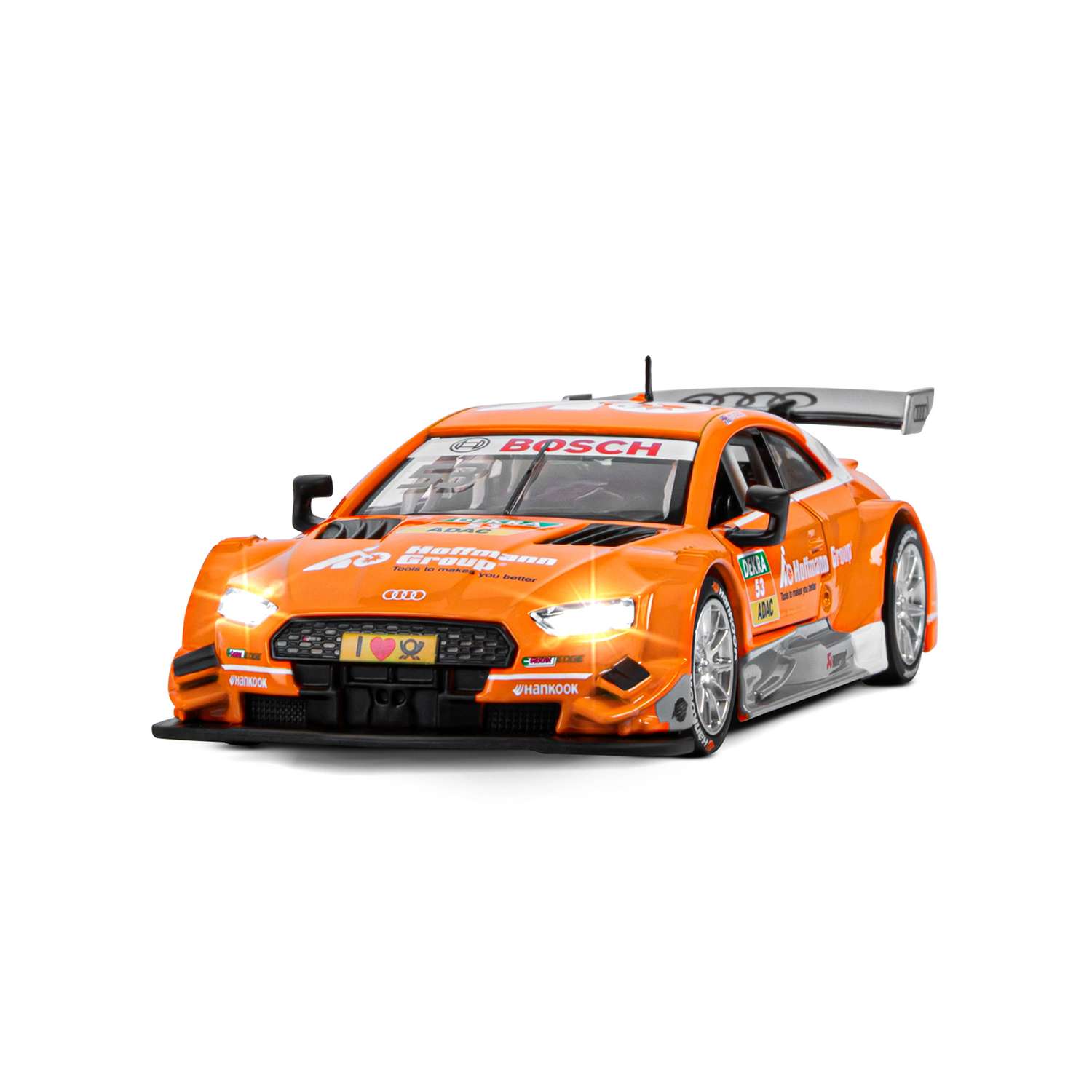 Машинка металлическая АВТОпанорама игрушка детская Audi RS 5 DTM 1:32 оранжевый JB1251323 - фото 10
