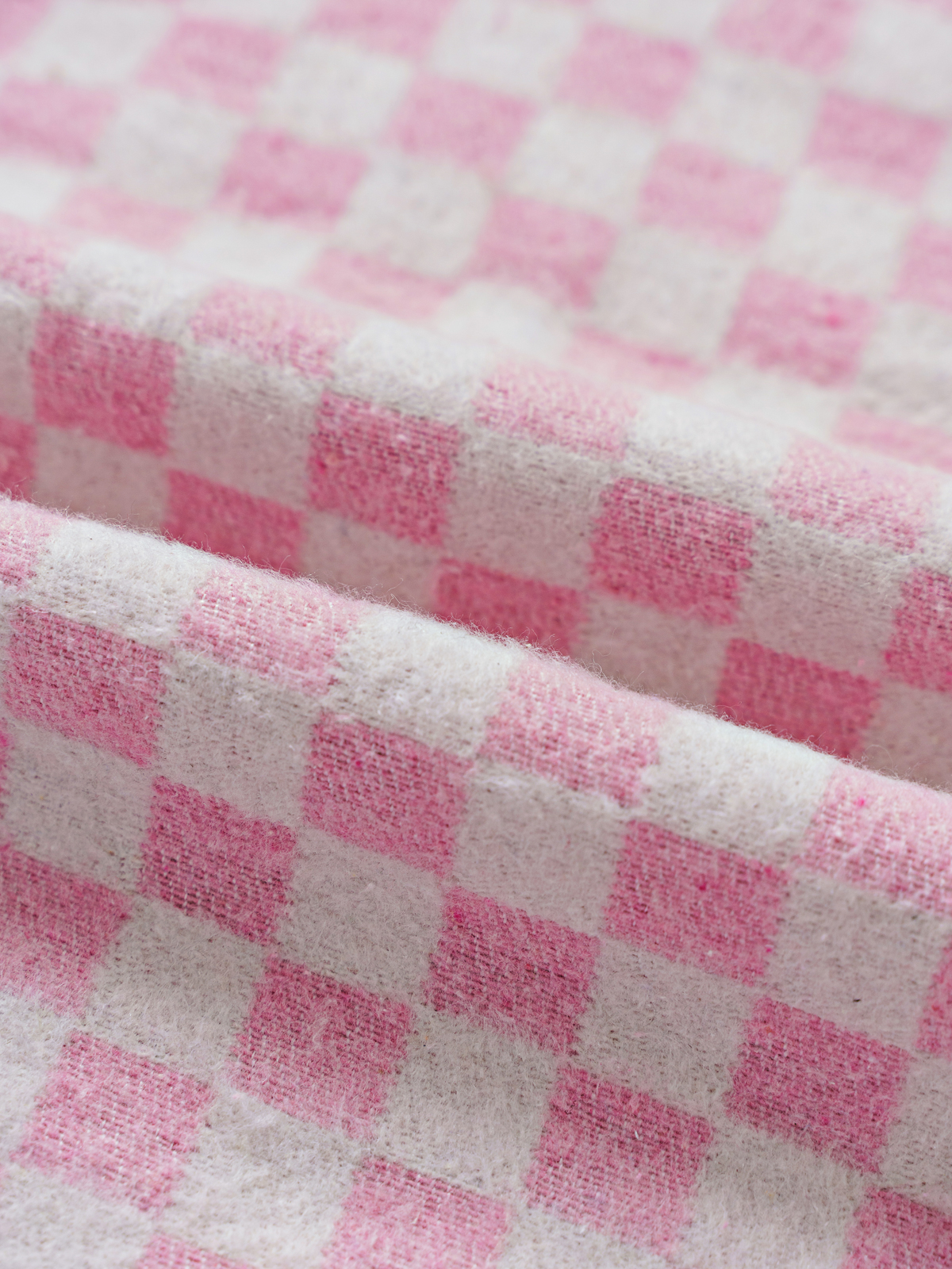Одеяло байковое детское Суконная фабрика г. Шуя 100х140 рисунок клетка розовый - фото 1