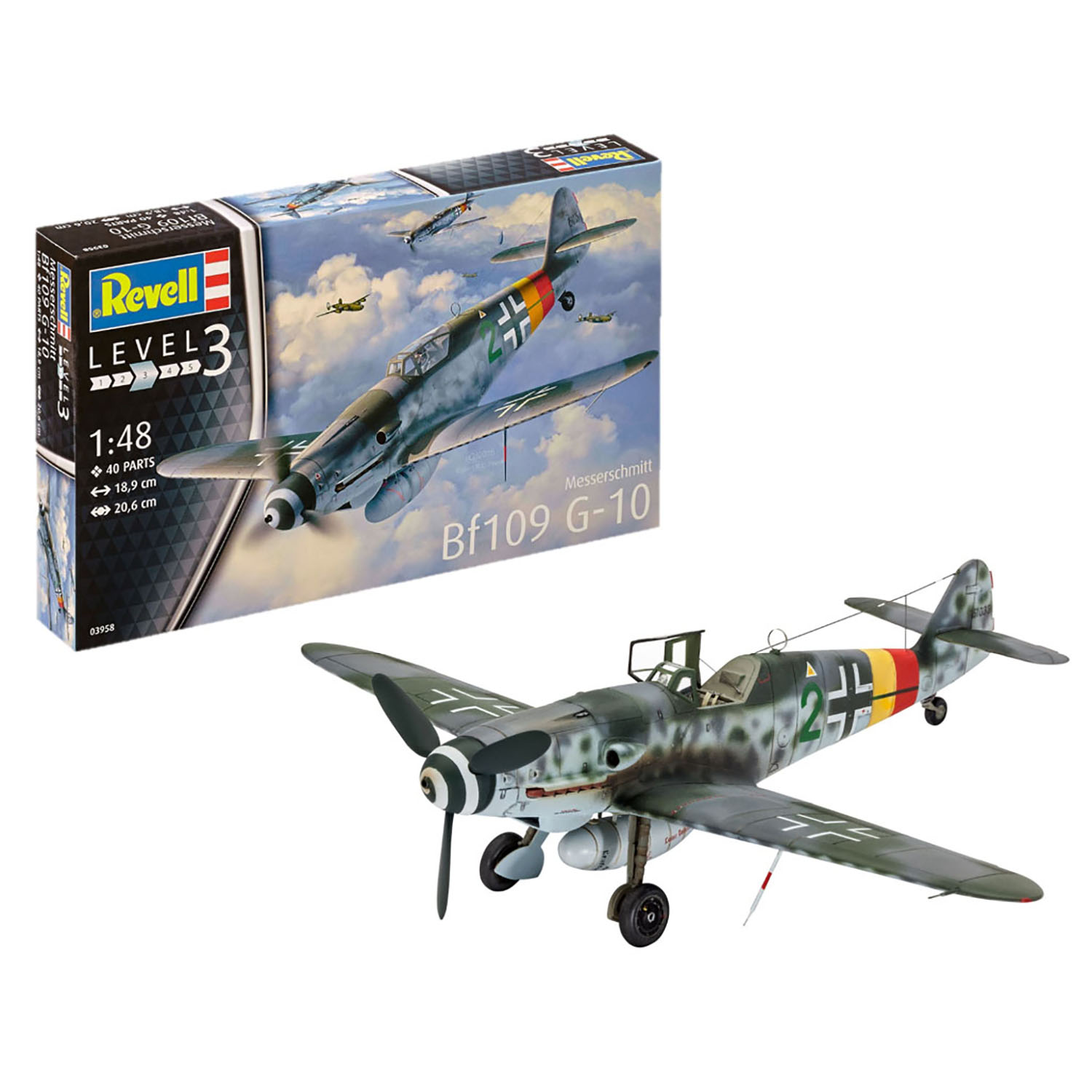 Модель для склейки Revell Истребитель Мессершмитт Bf109 G-10 03958 - фото 3