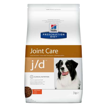 Корм для собак HILLS 2кг Prescription Diet j/d Joint Care для здоровья суставов с курицей сухой