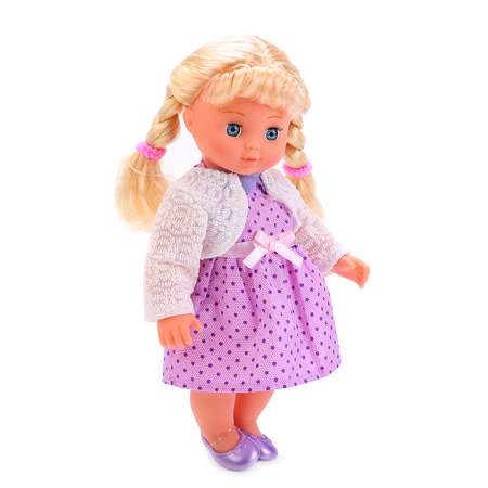 Кукла Карапуз интерактивная в фиолетовом платье 214793