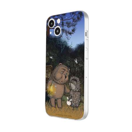 Силиконовый чехол Mcover для смартфона Apple iPhone 13 Союзмультфильм Ежик в тумане и медвежонок
