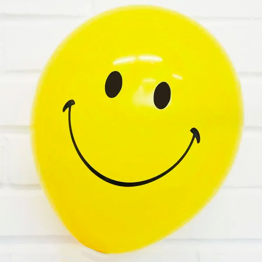 Воздушный шар Riota Смайлики Эмодзи желтые 30 см 15 шт - фото 5