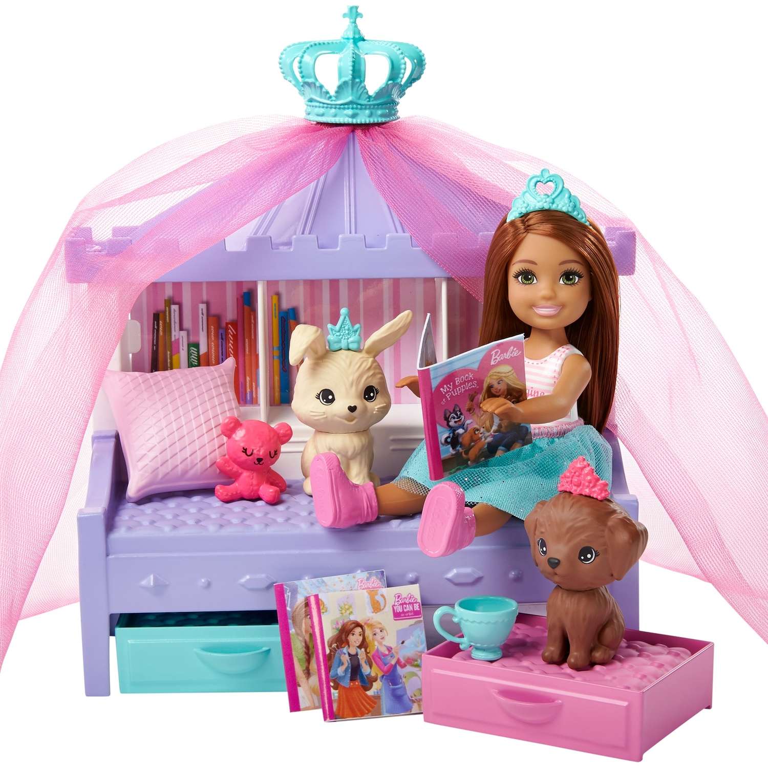 Набор игровой Barbie Семья Приключения принцессы Челси 2 GML74 GML72 - фото 4