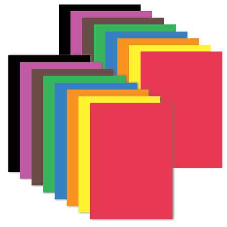 Бумага цветная Brauberg А4 офсетная для творчества и рисования 16 листов 8 цветов