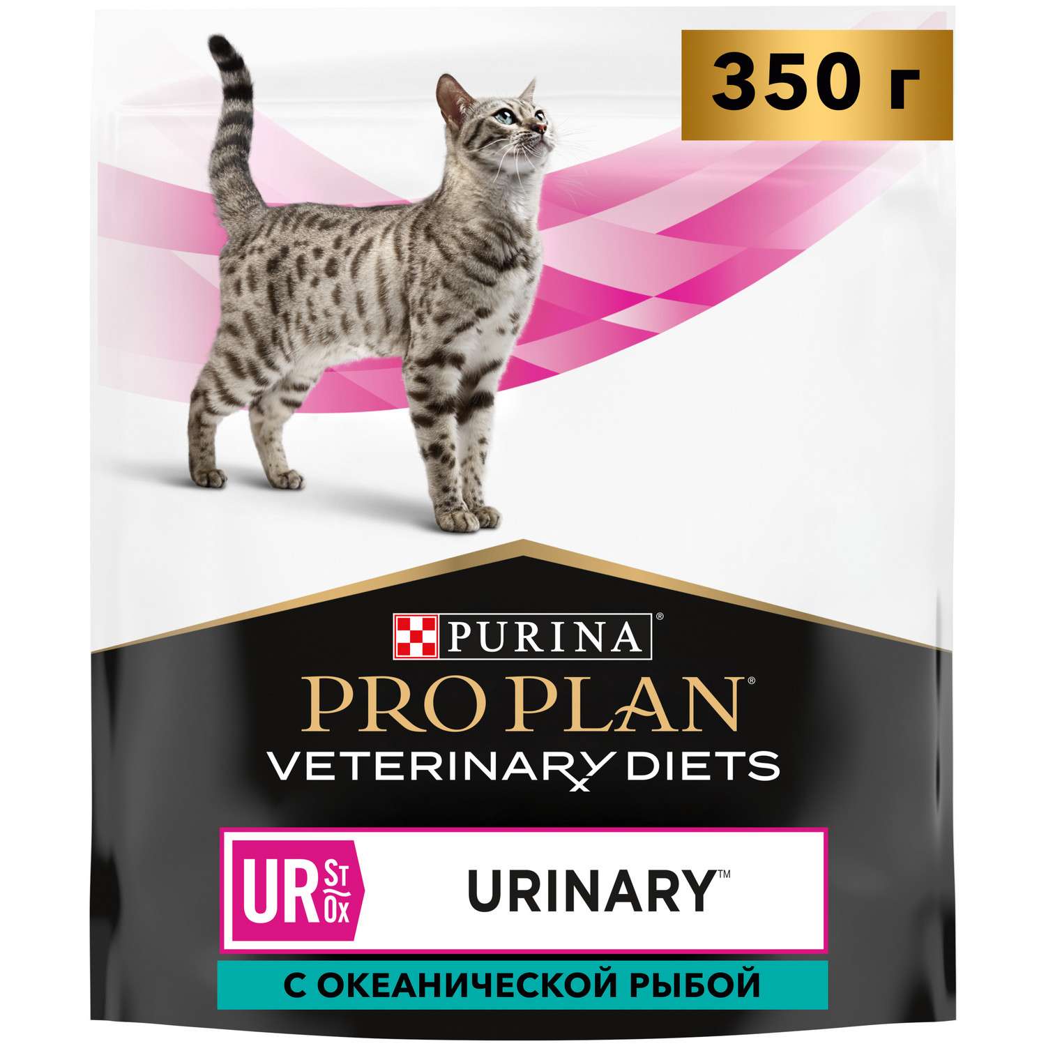 Корм для кошек Purina Pro Plan Veterinary diets Urinary при болезни нижних отделов мочевыводящих путей сухой c океанической рыбой 350г - фото 1