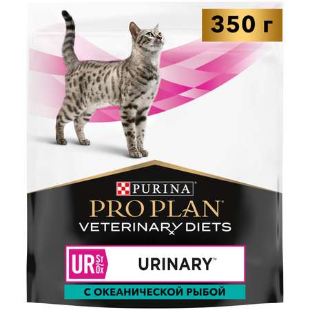 Корм для кошек Purina Pro Plan Veterinary diets Urinary при болезни нижних отделов мочевыводящих путей сухой c океанической рыбой 350г