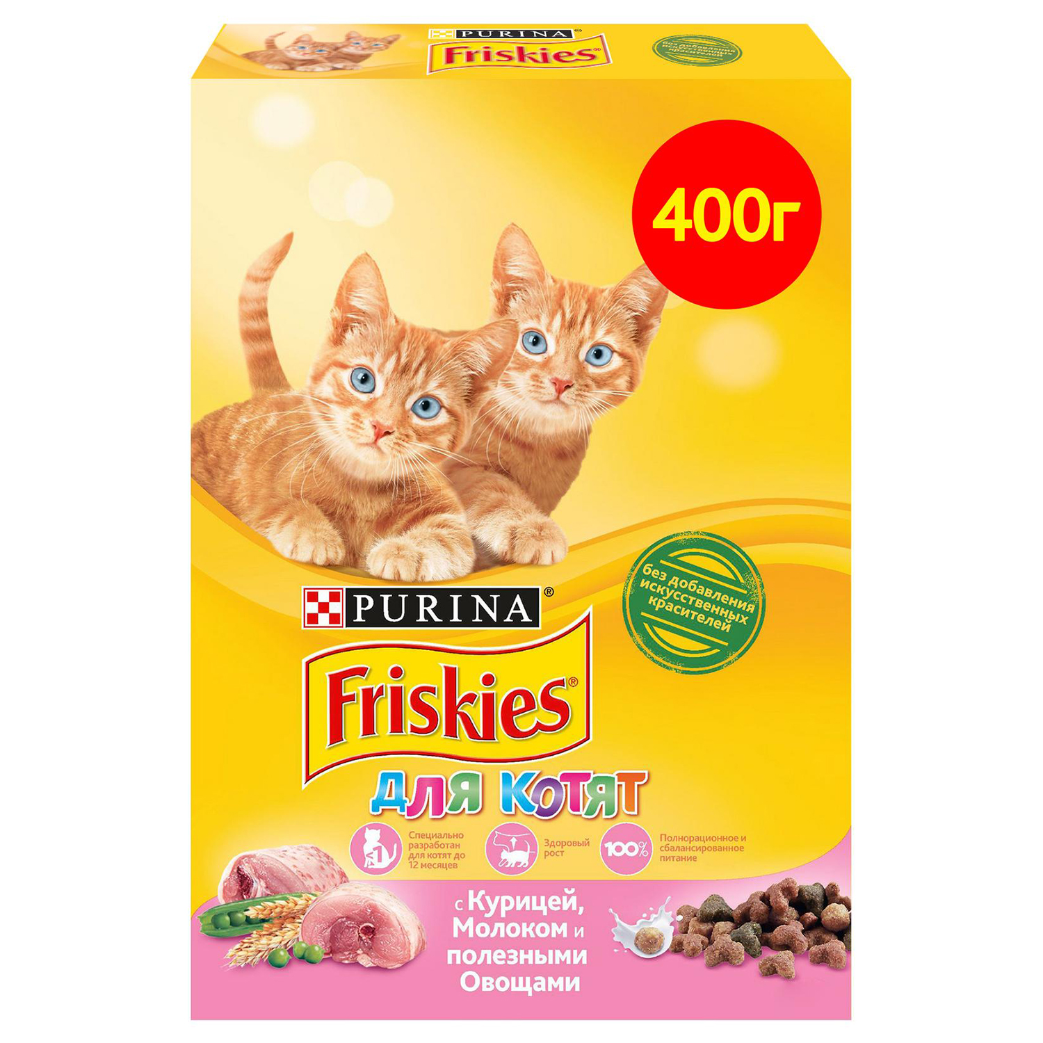 Сухой корм для кошек Friskies 0.4 кг курица (полнорационный) - фото 1