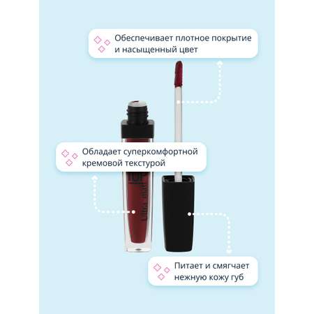 Блеск для губ Luxvisage Pin up ultra matt матовый тон 31 ruby wine