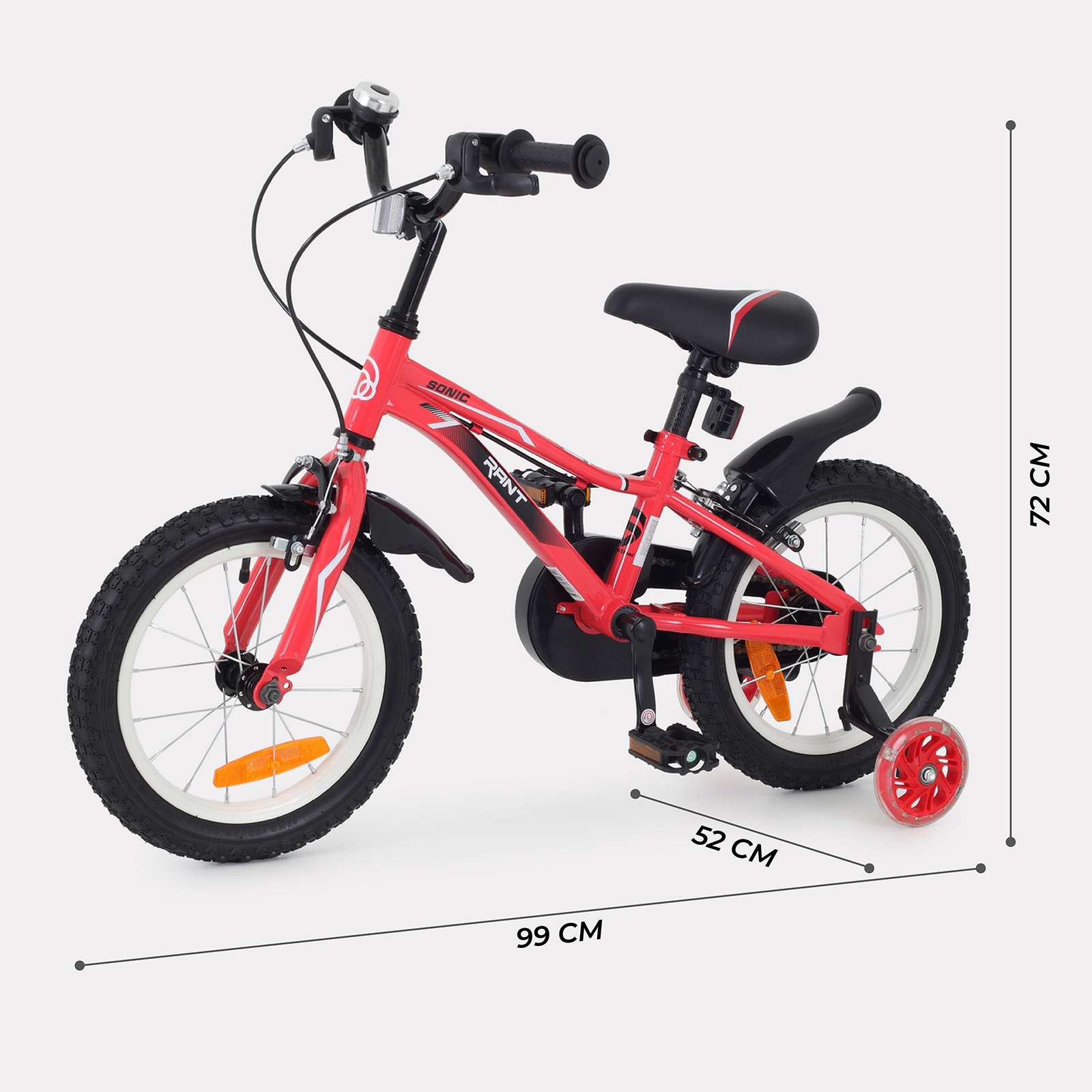 Велосипед 2-х колесный детский Rant Sonic красный 14 - фото 6
