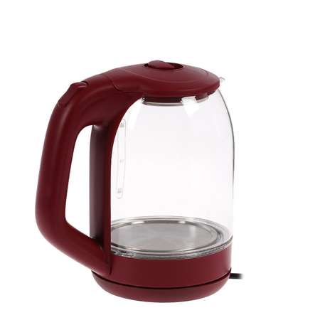 Чайник Luazon Home электрический LSK-1809 стекло 1.8 л 1500 Вт подсветка красный
