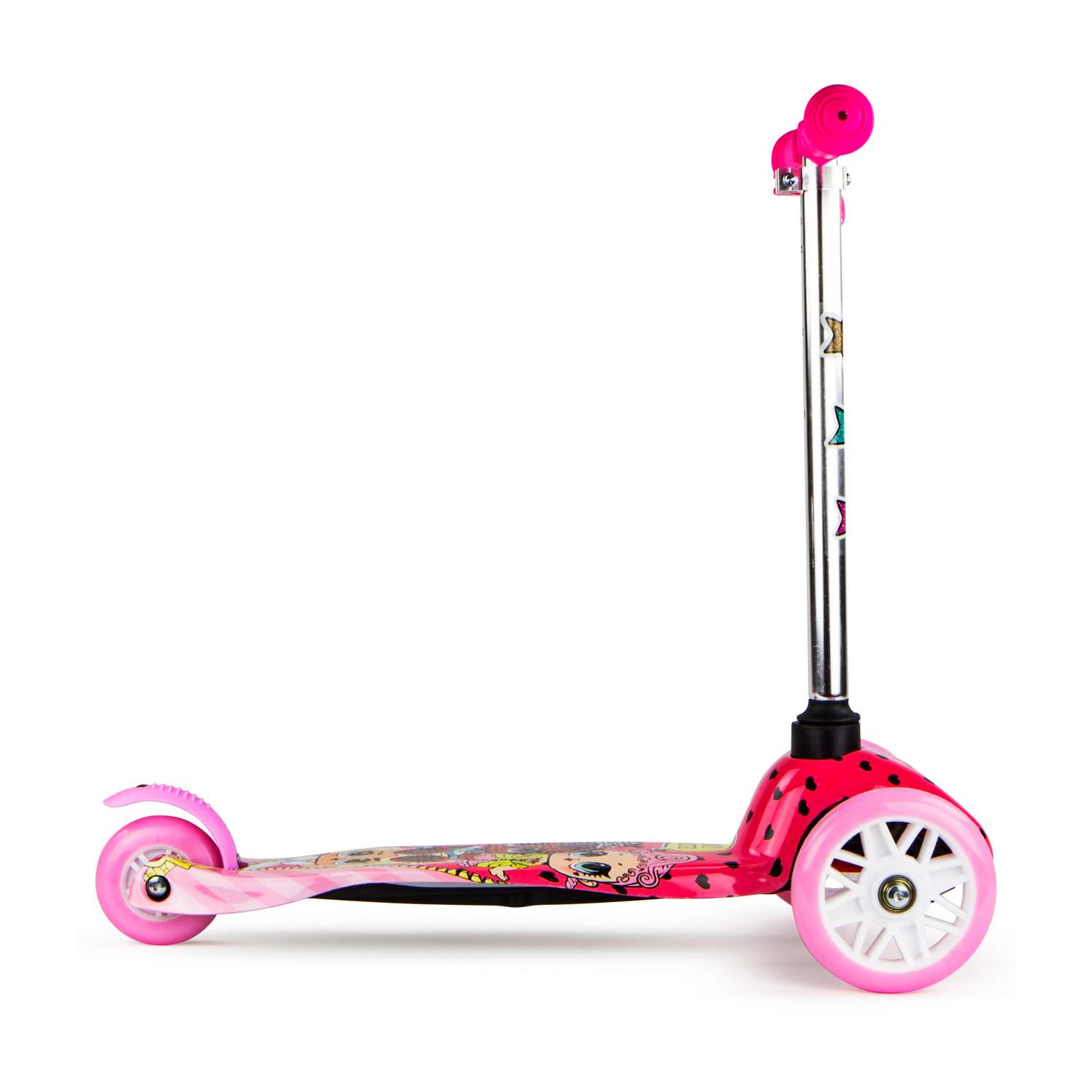 Самокат детский трехколесный LOL Surprise! кикборд для девочки со светящимися колесами - фото 7