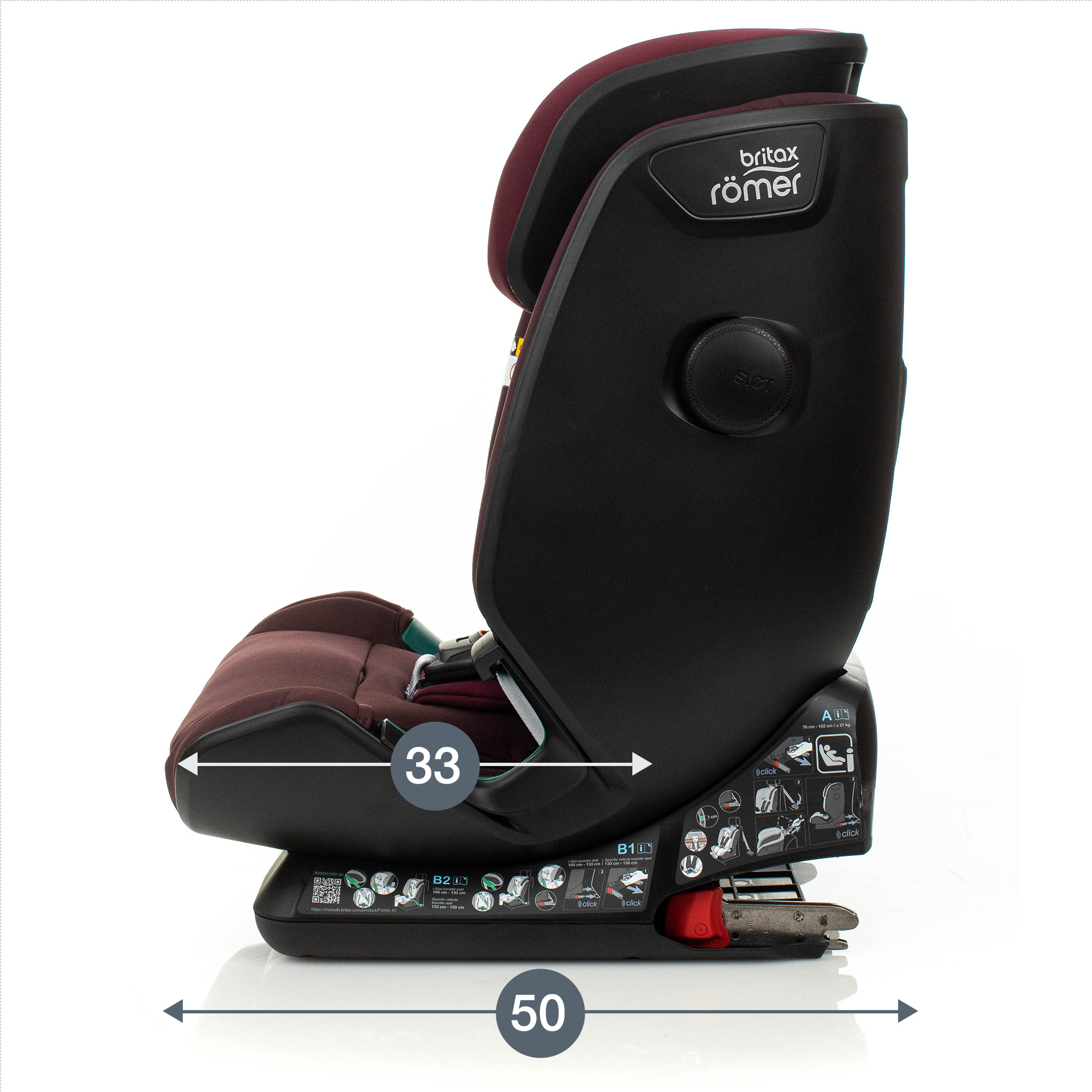 Автокресло Britax Roemer Advansafix i-Size Burgundy red - фото 15