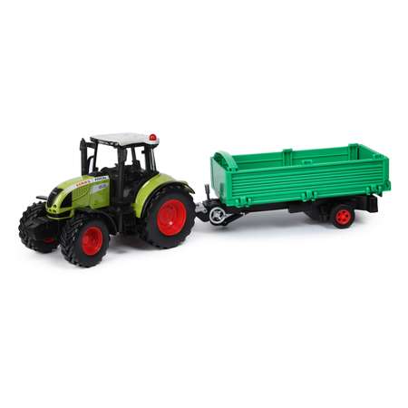 Машинка Mobicaro 1:32 Claas Tractor с прицепом