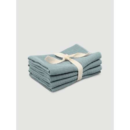 Салфетки Mjolk Gray Blue муслиновые сет из 4х штук 25*25