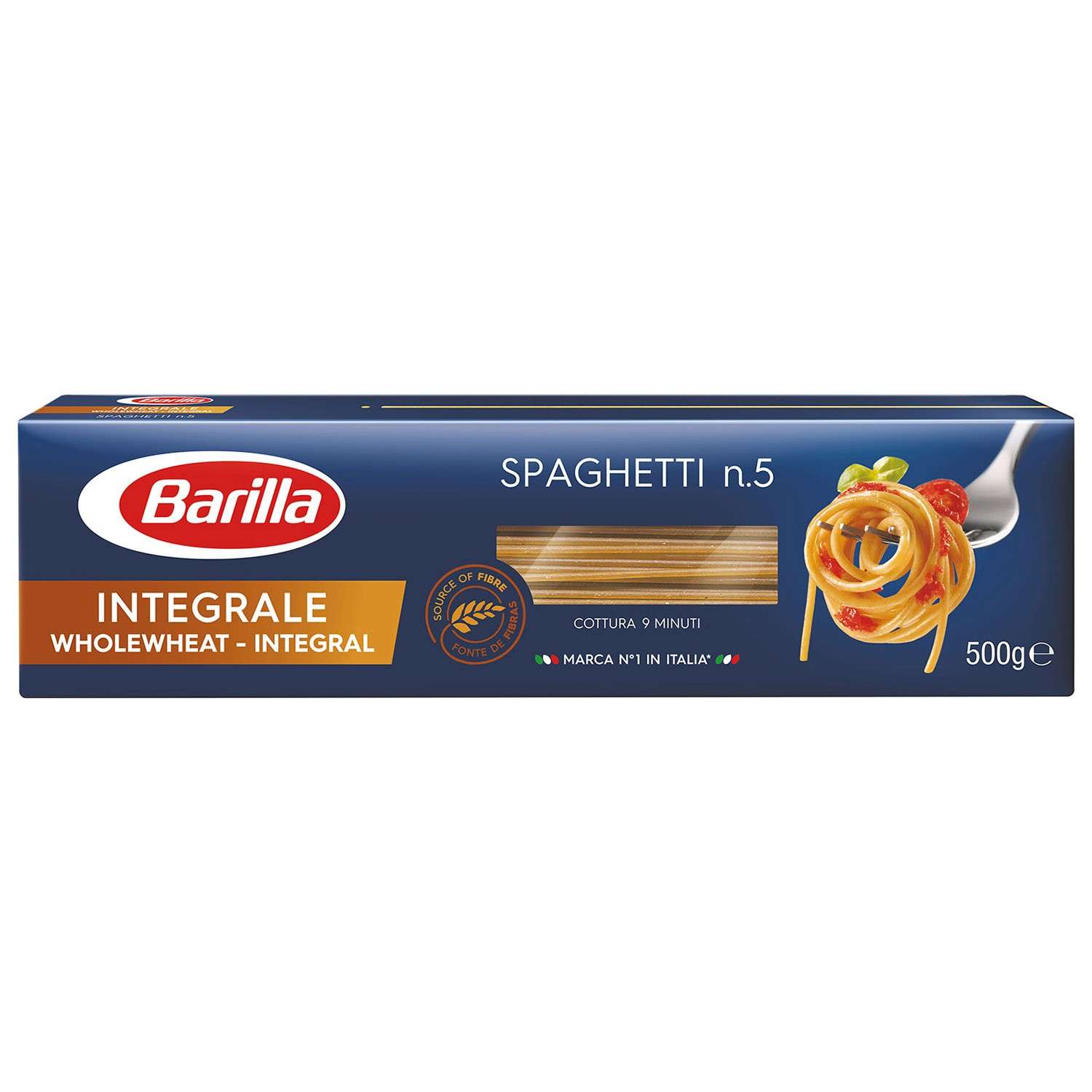 Изделия макаронные Barilla Спагетти Интеграле цельнозерновые 500г - фото 1