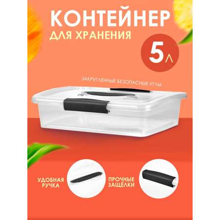 Контейнер Keeplex для хранения пластиковый прозрачный 5 л