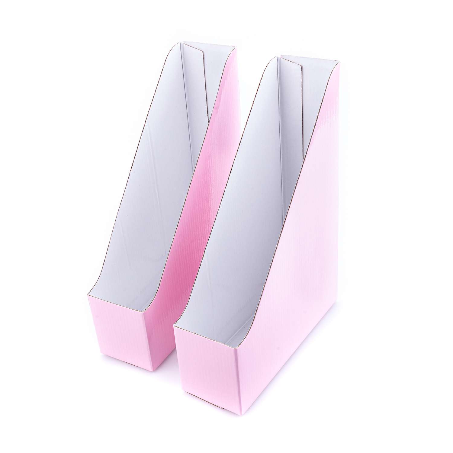Лоток для бумаги Attache Вертикальный картонный розовый 2 шт - фото 1