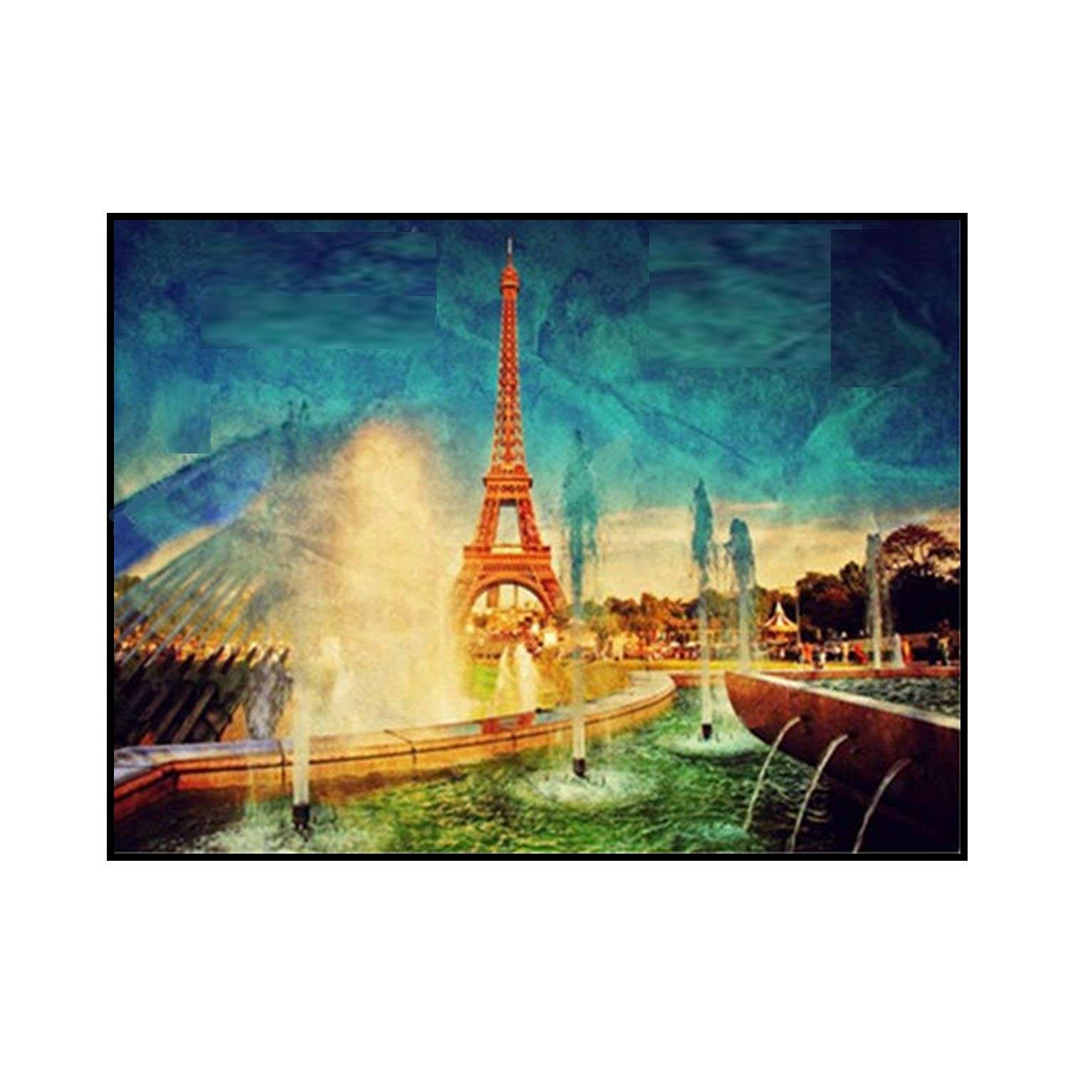 Алмазная мозаика Seichi Фонтан в Париже 50х65 см - фото 2
