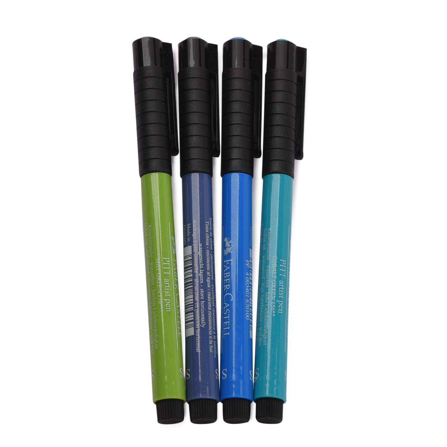 Капиллярные ручки Faber Castell MANGA холодные тона в футляре 4 шт. - фото 1
