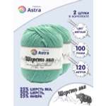 Пряжа Astra Premium Шерсть яка Yak wool теплая мягкая 100 г 120 м 02 мятный 2 мотка