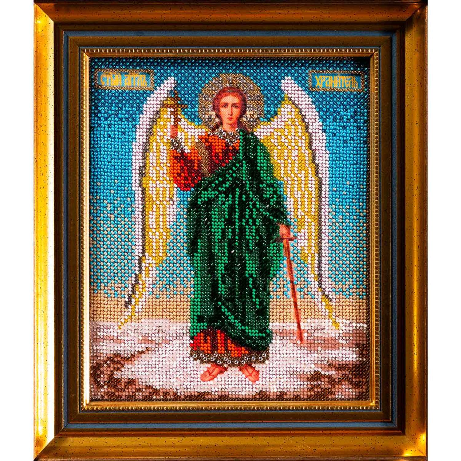Набор для вышивания Радуга бисера иконы бисером В160 Ангел хранитель 18x22см - фото 1