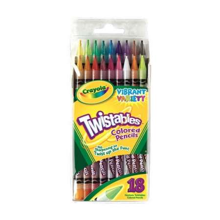 Карандаши цветные Crayola выкручивающиеся 18 шт
