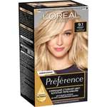 Краска для волос LOREAL Preference оттенок 9.1 Викинг очень светло-русый пепельный